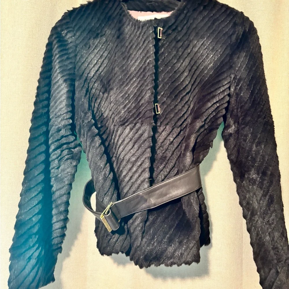 Valentino Brown Rabbit Jacket - Picture 1 of 6